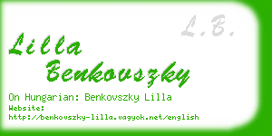 lilla benkovszky business card